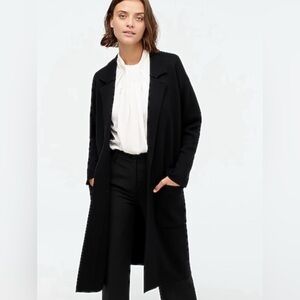 New J.Crew Ella sweater small black cardigan long jacket coat Anthropologie $198